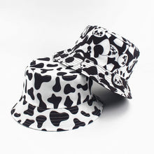 Load image into Gallery viewer, Cow Pattern Printing Bucket Hat Women's New Double-Sided Bucket Hat Men's Summer Outdoor Sun Hat
