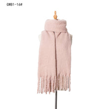 Load image into Gallery viewer, Season New Thick Tassel Circle Sand Solid Color Scarf Women's Thickened Men's Shawl
