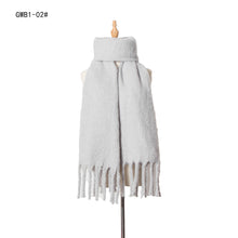 Load image into Gallery viewer, Season New Thick Tassel Circle Sand Solid Color Scarf Women's Thickened Men's Shawl
