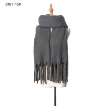 Load image into Gallery viewer, Season New Thick Tassel Circle Sand Solid Color Scarf Women's Thickened Men's Shawl
