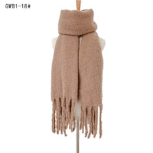 Load image into Gallery viewer, Season New Thick Tassel Circle Sand Solid Color Scarf Women's Thickened Men's Shawl
