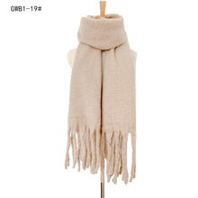Load image into Gallery viewer, Season New Thick Tassel Circle Sand Solid Color Scarf Women's Thickened Men's Shawl
