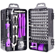 Load image into Gallery viewer, DIY Tools for Cellphone Disassembly Watch and Clock Repair Screwdriver Multifunctional 135 in 1S2 Steel Screwdriver Set
