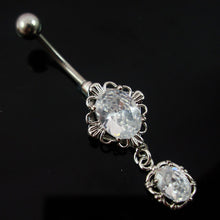 Load image into Gallery viewer, Belly Dance Piercing Jewelry Zircon Navel Ring Navel Ring Navel Decoration Navel Stud Solid
