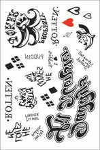 Load image into Gallery viewer, Halloween Tattoo Sticker Paper X Task Force Suicide Squad Tattoo Sticker Little Ugly Girl Hallie Queen
