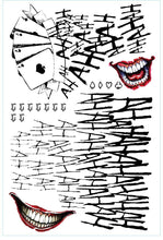 Load image into Gallery viewer, Halloween Tattoo Sticker Paper X Task Force Suicide Squad Tattoo Sticker Little Ugly Girl Hallie Queen
