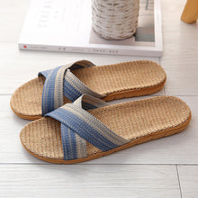 Load image into Gallery viewer, Slippers Linen Four Seasons Couple 'S Indoor Sweat-Absorbent Mute Lightweight Home Floor Slippers For Home Women

