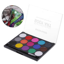 Load image into Gallery viewer, 15Colors Face Painting Kit Body Makeup Non Toxic Water Paint Oil With Brush For Christmas Halloween Fancy Carnival Vibrant Party
