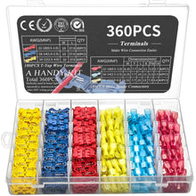 Load image into Gallery viewer, 160 pces wire cable connectors crimp terminals scotch terminal quick lock splice 22-10awg electric car set
