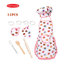 Load image into Gallery viewer, Children's cake cooking baking apron mold set DIY kitchen toys

