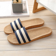 Load image into Gallery viewer, Four Seasons Women's Indoor Sweat-Absorbent Mute Household Slippers Thick Bottom Soft Bottom Wooden Floor Slippers Men's Spring and Summer

