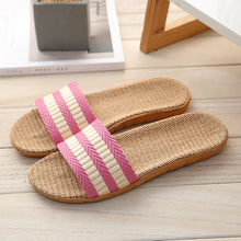 Load image into Gallery viewer, Four Seasons Women's Indoor Sweat-Absorbent Mute Household Slippers Thick Bottom Soft Bottom Wooden Floor Slippers Men's Spring and Summer
