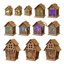Load image into Gallery viewer, Christmas Decorations Glowing Cabin Snow House Christmas Tree Decorative Ornaments DIY Gift Window Decoration
