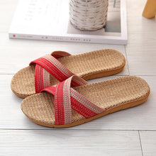 Load image into Gallery viewer, Slippers Linen Four Seasons Couple 'S Indoor Sweat-Absorbent Mute Lightweight Home Floor Slippers For Home Women
