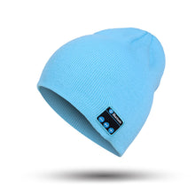 Load image into Gallery viewer, Music Bluetooth Headset Hat Earphone Cap Knitted Hat Autumn and Winter Warm Music Earphone Cap Stereo
