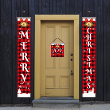 Load image into Gallery viewer, Christmas Couplet Party Party Decorations Background Fabric Wall Painting Door Hanging

