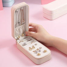 Load image into Gallery viewer, Jewelry Storage Box Portable Earrings Ear Stud and Ring Ornament 2 Layers  Holders Case
