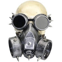 Load image into Gallery viewer, Silver Retro Steampunk Gas Mask For Halloween Cosplay Masquerades Costume Parties LC579
