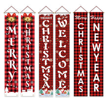 Load image into Gallery viewer, Christmas Couplet Party Party Decorations Background Fabric Wall Painting Door Hanging
