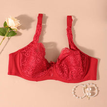 Load image into Gallery viewer, Women's Large Size Bras 75E 80E 85E 90E 95E 100E Female Plus Size Lace Underwear Unlined Ultra Thin Soft Cotton Bras
