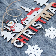 Load image into Gallery viewer, Christmas Decorations Creative Christmas Pendant Home Restaurant Christmas Wooden Crafts Door Hanging

