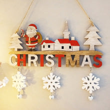 Load image into Gallery viewer, Christmas Decorations Creative Christmas Pendant Home Restaurant Christmas Wooden Crafts Door Hanging
