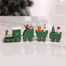 Load image into Gallery viewer, Christmas Decorations Wooden Four-Section Train Christmas Gifts for Children Window Desktop Decoration Cake Decoration
