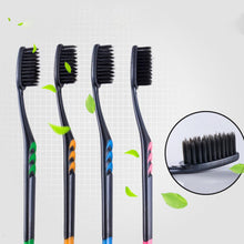 Load image into Gallery viewer, Family Set Toothbrushes Soft Black Bamboo Charcoal Adult Gums Care Toothbrushes Home Healthy Teeth Cleaning
