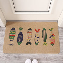 Load image into Gallery viewer, Imitation Sword Hemp Printing Rubber Floor Mat Rubber Bathroom Non-Slip Mat Absorbent Home Carpet
