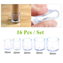 Load image into Gallery viewer, 16PCS Rubber Furniture Chair Table Mat Silicone Anti Scratch Protector Cap Table Ferrule Feet Leg Cap Floor Protector Home Tools

