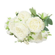 Load image into Gallery viewer, Pink Silk Peony Artificial Flowers Rose Wedding Home DIY Decor High Quality Big Bouquet Foam Accessories Craft White Fake Flower
