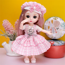 Load image into Gallery viewer, 16cm 1/12 BJD Doll with Clothes and Shoes Movable 13 Joints Cute Sweet Face Girl Gift Child Toys Princess Doll
