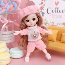 Load image into Gallery viewer, 16cm 1/12 BJD Doll with Clothes and Shoes Movable 13 Joints Cute Sweet Face Girl Gift Child Toys Princess Doll
