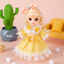 Load image into Gallery viewer, 16cm 1/12 BJD Doll with Clothes and Shoes Movable 13 Joints Cute Sweet Face Girl Gift Child Toys Princess Doll
