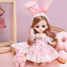 Load image into Gallery viewer, 16cm 1/12 BJD Doll with Clothes and Shoes Movable 13 Joints Cute Sweet Face Girl Gift Child Toys Princess Doll
