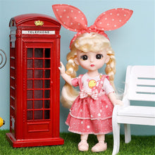 Load image into Gallery viewer, 16cm 1/12 BJD Doll with Clothes and Shoes Movable 13 Joints Cute Sweet Face Girl Gift Child Toys Princess Doll

