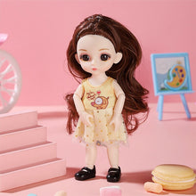 Load image into Gallery viewer, 16cm 1/12 BJD Doll with Clothes and Shoes Movable 13 Joints Cute Sweet Face Girl Gift Child Toys Princess Doll
