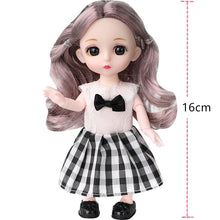 Load image into Gallery viewer, 16cm 1/12 BJD Doll with Clothes and Shoes Movable 13 Joints Cute Sweet Face Girl Gift Child Toys Princess Doll
