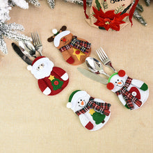 Load image into Gallery viewer, Christmas Decorations Creative Cartoon Doll Knife and Fork Set Holiday Restaurant Tableware Set Decoration Supplies
