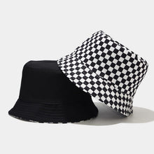 Load image into Gallery viewer, INS Plaid Element Bucket Hat Summer Outdoor Reversible Fisherman Hat Suitable for Men and Women Outdoor Sunshade Alpine Cap
