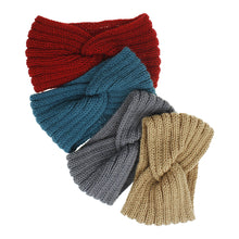Load image into Gallery viewer, Wool Knitted Hair Band Women's Sports Headband Autumn and Winter Hair Accessories Cross Hair Band
