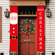 Load image into Gallery viewer, Christmas Couplet Party Party Decorations Background Fabric Wall Painting Door Hanging
