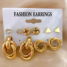 Load image into Gallery viewer, Pearl Twist Hoop Earrings Set Butterfly Acrylic Dangle Earrings for Women Metal Hollow Gold Plated Earring Cartoon Jewelry
