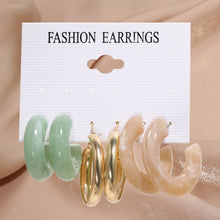 Load image into Gallery viewer, Pearl Twist Hoop Earrings Set Butterfly Acrylic Dangle Earrings for Women Metal Hollow Gold Plated Earring Cartoon Jewelry
