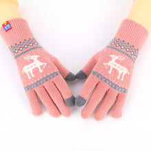 Load image into Gallery viewer, Touch Screen Gloves Women's Knitted Warm Winter Outdoors Riding Sports Thickening Five Fingers

