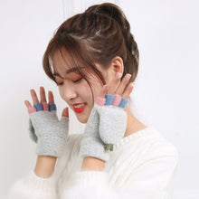 Load image into Gallery viewer, Half Finger Gloves Men's and Women's Fresh Fashion Small Grass Head Five Finger Multi-Color Warm Gloves
