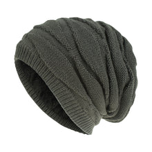 Load image into Gallery viewer, Woolen Knitted Hat Men's and Women's Same Style Warm with Velvet Outdoor Leisure Cap Trendy Diamond Weave
