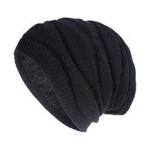 Load image into Gallery viewer, Woolen Knitted Hat Men's and Women's Same Style Warm with Velvet Outdoor Leisure Cap Trendy Diamond Weave
