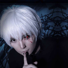 Load image into Gallery viewer, Tokyo Ghoul Ghoul Kaneki Ken  Cosplay Wig Men's Silver White Wig Unisex Head Cover
