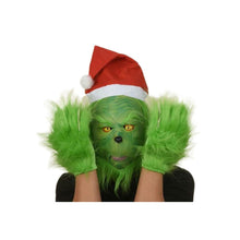 Load image into Gallery viewer, Halloween Christmas Green Fur Monster Latex Mask Masquerade Party Funny Costume Props Cosplay
